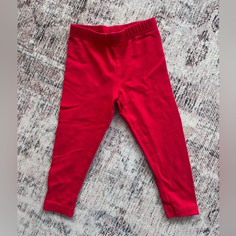 Carters Red Leggings Size 12 Months